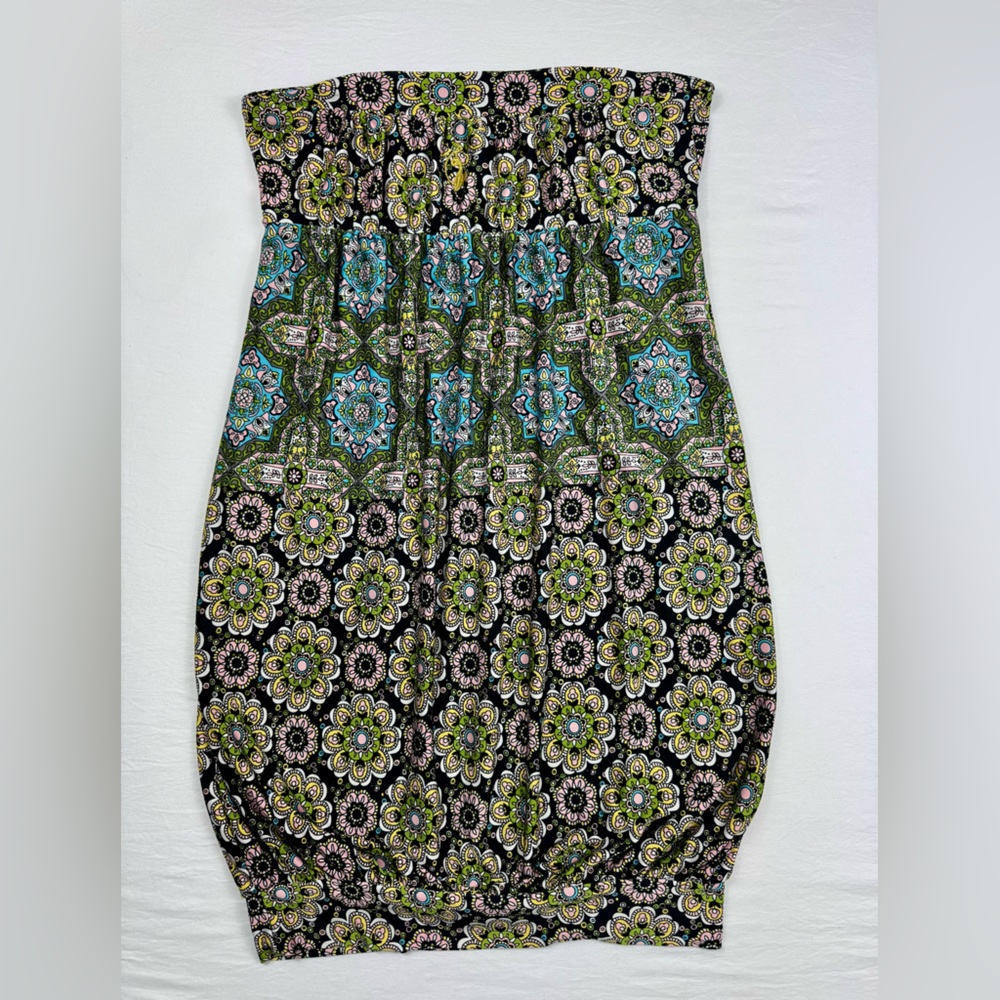 Authentic Y2K Baby Phat Bubble Hem Tube Dress McBling Paisley‎ Floral Mini Small - Picture 3 of 13